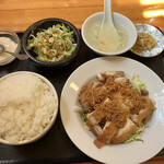 楽苑 - 油淋鶏の定食