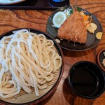 Teuchi Fuji Udon - せいろうどん    アジフライ1枚