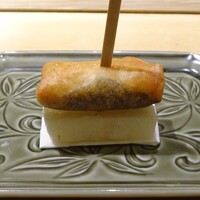 宇田津 鮨 - ランチおまかせコース：ほたるいかのなめろう、長芋素揚げ