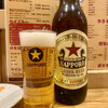 やきとり 大ちゃん - 瓶ビール 大瓶 赤星 858円。