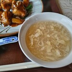 広東厨房 - 卵スープがトロトロ。