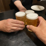 Ichifuji - 瓶ビールでカンパチ‼︎