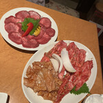 Yakiniku Takayama - 塩タン、ハラミ、上ミノ