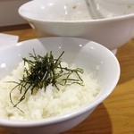 ラーメン人生JET600 - 味噌ぶっかけはごはん付です。