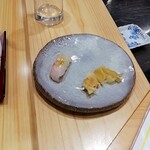 こい勢 - 特選旬のお任せ握り(鯛柚子胡椒)