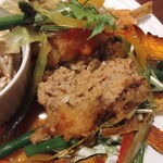 ミスターとフライパン - 野菜に埋まっていた和風ハンバーグおろし添え