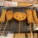 Kushikatsu Tanaka - 季節の5本盛り810円