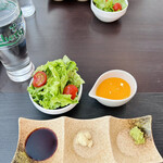 Shurasuko Ando Bia Resutoran Areguria - セットで付いてくるサラダ