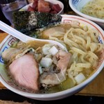 塩そば専門店 桑ばら - ズワイ蟹と金目鯛の塩つけそば＋本鮪丼