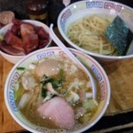 塩そば専門店 桑ばら - ズワイ蟹と金目鯛の塩つけそば＋本鮪丼