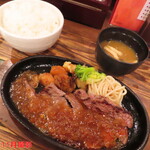 グリル異人館 - ビフテキ定食(120g)　1280円(税込)