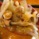 Shokuisen - 日替定食 味噌タンタン麺の具材 いがいと種類が豊富