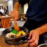 寿庵 - 若旦那自ら混ぜ合わせてくれました