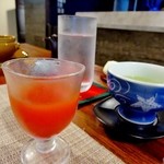 寿庵 - 食前　トマトじゅーす