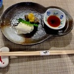 寿庵 - 小向　特産品　刺身湯波　土佐醤油