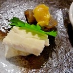 寿庵 - 小向　特産品　刺身湯波　土佐醤油