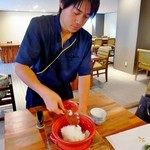 寿庵 - イケメンの若旦那自ら。。。