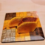 すし 良月 - 西京味噌漬けの唐墨を炙って