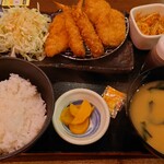 Hamayaki Hokkaidou Uoman - 日替り定食　ミックスフライ800円（税込）