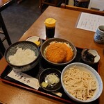 Sobadokoro Tanaka - メンチ・コロッケ定食