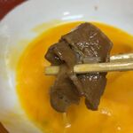 ラーメン東大 - 豚スラ肉をすきやき風に