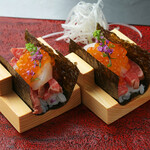 Nishikiyamachi Nikushin - 季節の手巻肉寿司