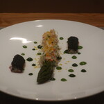 フィエルテ - 伊産 グリーンアスパラ/北海道産 毛ガニ/カラスミ