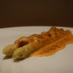 フィエルテ - 北海道産 ホワイトアスパラ/カカオ/北海道産 雲丹アップ