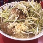 ラーメン二郎 - 再訪問 2023/5 小ラーメン+ねぎ 「ニンニクアブラ」(850円)