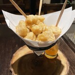 島のご馳走と〆の蕎麦。 餐仕 - クリスピーポップコーンチキン