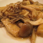 レンゲ - 生湯葉と茸の炒めもの2