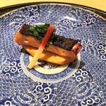 新ばし 星野 - （焼き物）サクラマスの付け焼き