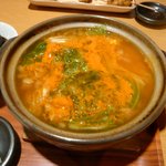 丹波地鶏とビオワイン 六賢 - とりチゲ雑炊（小）