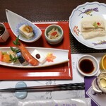 日光　千姫物語 - 食前酒・前菜・湯葉のお刺身にお酒が進んじゃいます♪