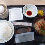 Maneki Dining - 納豆朝定食えきそば付き550円(2023.5.3)