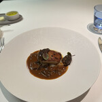 メイ - ❹フォアグラのポワレと仏産ホワイトアスパラガス、モリーユ茸のアラクレーム