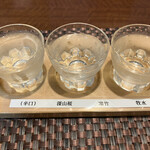 そばダイニング 上仲屋 - 地酒飲み比べ辛口セット