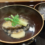 日本料理 珀也 - 煮アワビ、タラの芽