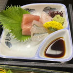 料理 うえむら - 細魚 平目 鮪のお刺身