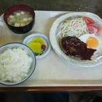 Okonomiyaki Wakatake - ハンバーグ定食¥630♪