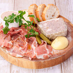 Assortment of 3 types of charcuterie