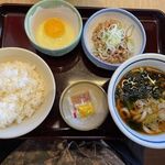 山田うどん - 菅谷の納豆朝定食　520円