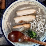烈志笑魚油 麺香房 三く - 上から恋煮干し麺魚三