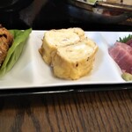 わ楽 - 鶏の唐揚げ☆厚焼きたまご☆生本マグロ刺身