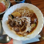 キッチンエム - 日替りランチミートボール定食ライス大盛り