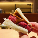 おにく 花柳 - ◎ビフカツサンドは美味過ぎる❗️