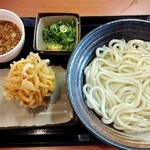 Kanokawa Seimen - 釜揚げうどん3玉　野菜かき揚げ