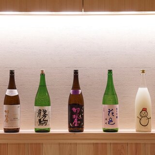 Local sake for local food. We are proud of our wide variety of sake, including local sake from Toyama.