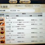 回転寿し トリトン - 注文履歴。