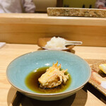 日本橋 蕎ノ字 - ☆車海老の頭　二つ目は天つゆで。。。